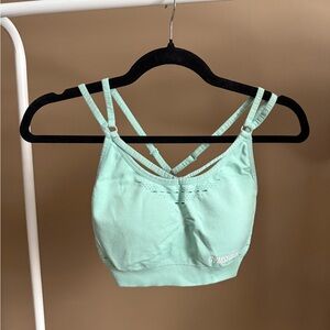 Gymshark Light Green Strappy Sports Bra